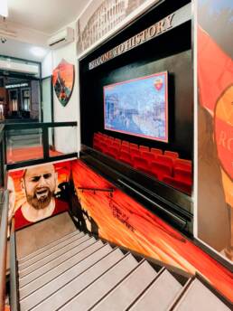 Monitor da interno Soccer Store, Roma Fans Shop Marketing Display Verona