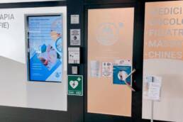 monitor da interno le vele centro medico marketing display verona
